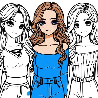 a group of realistic girls