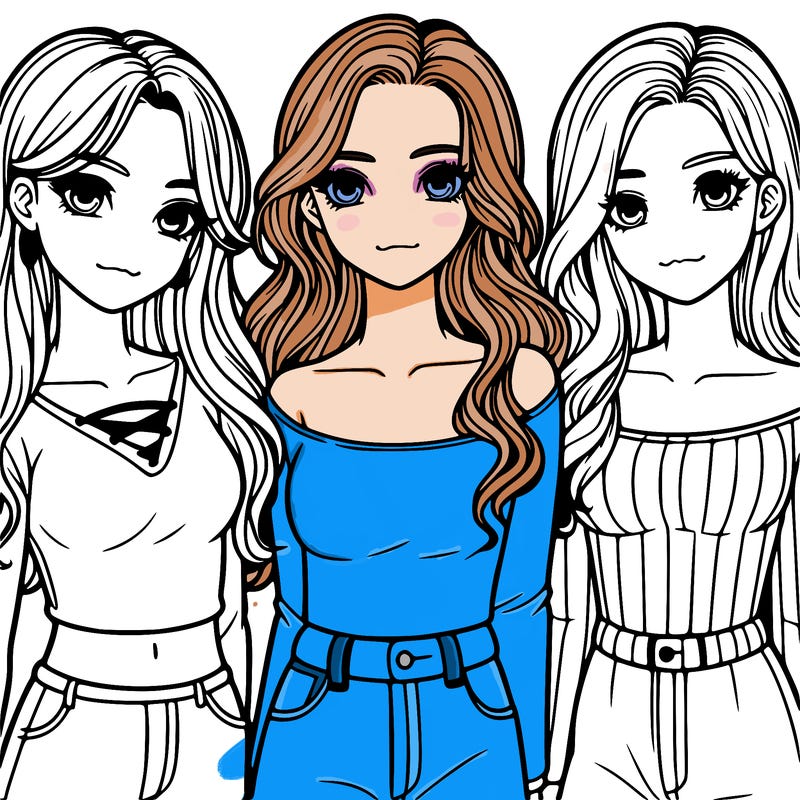 a group of realistic girls