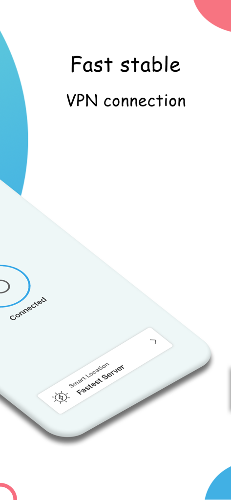 RayVPN: Secure Unlimited Proxy - Interfaz de la aplicación RayVPN mostrando una conexión VPN rápida y estable con una opción de servidor más rápido de ubicación inteligente