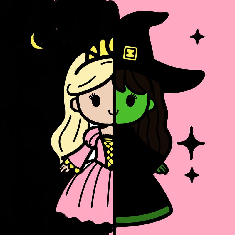 split princess and witch