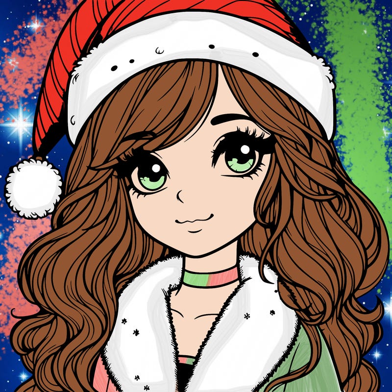 realistic christmas girl