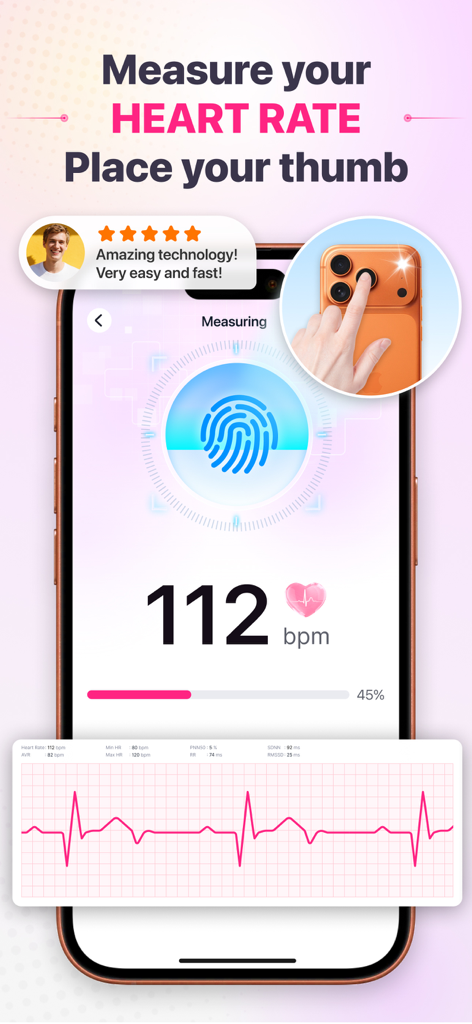 Health Monitor: Heart Rate - Medindo a frequência cardíaca com a câmera de um smartphone e o aplicativo Monitor de Saúde