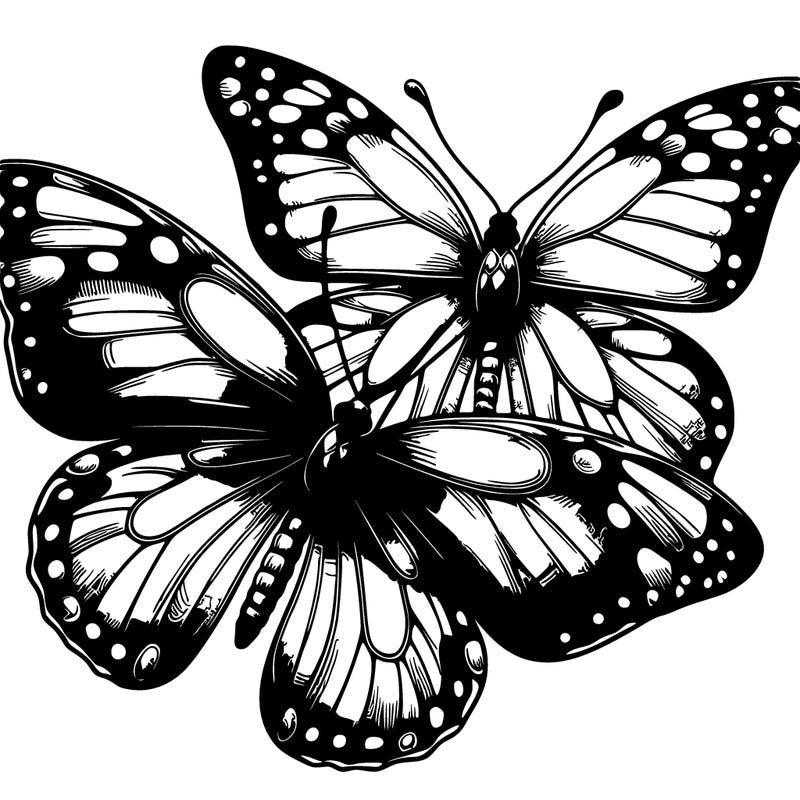 realistic butterflies