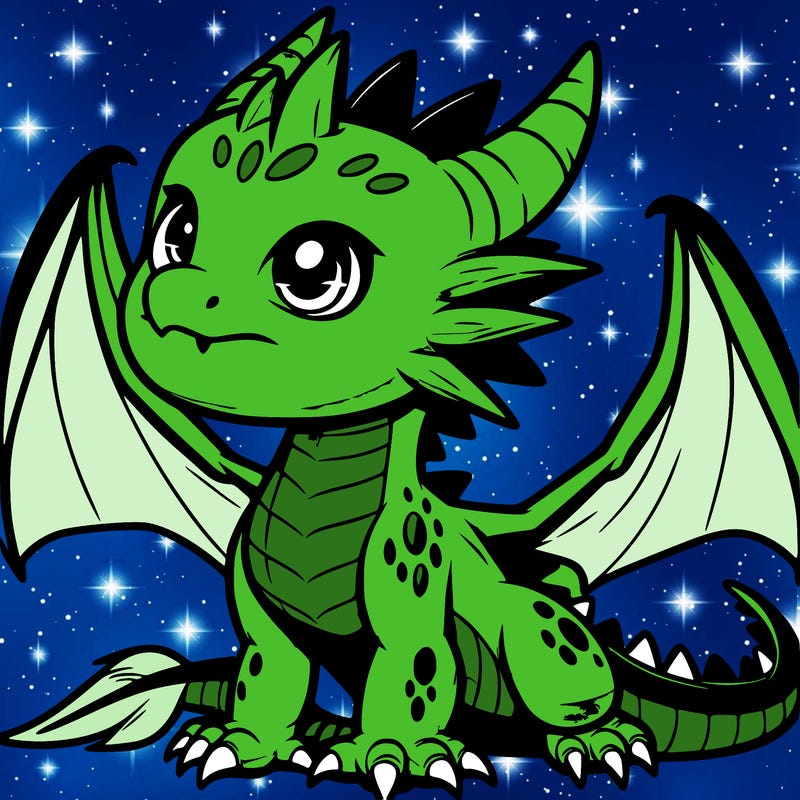 fierce baby night dragon