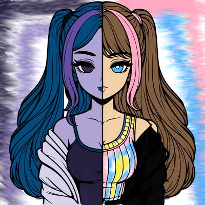 realistic girl split