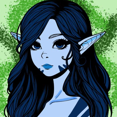 elf girl realistic dark fantasy