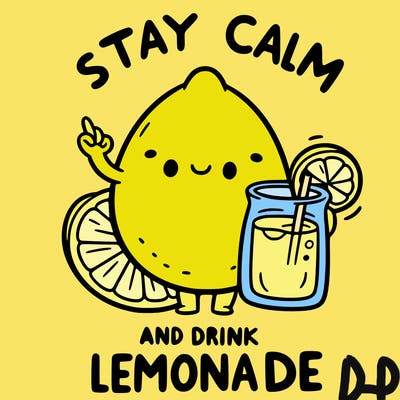 stay calm and drink lemonade