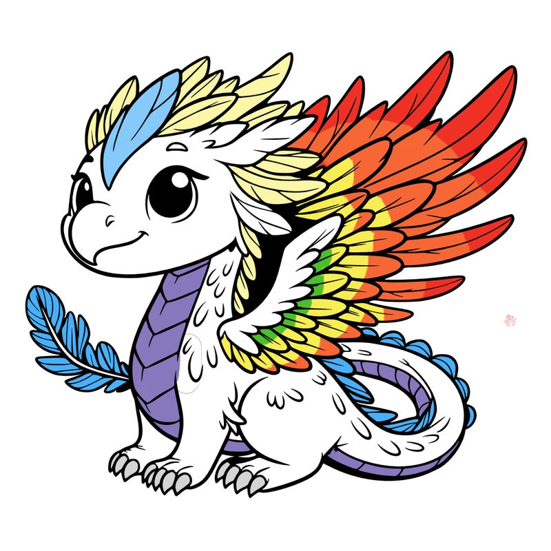a feathery dragon