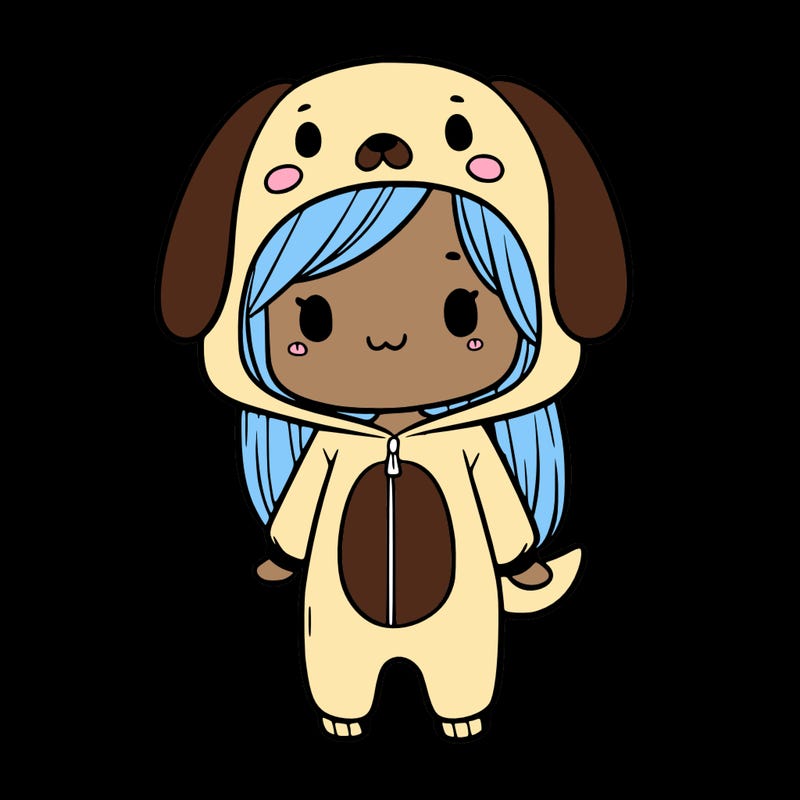 a girl in a dog wonesie