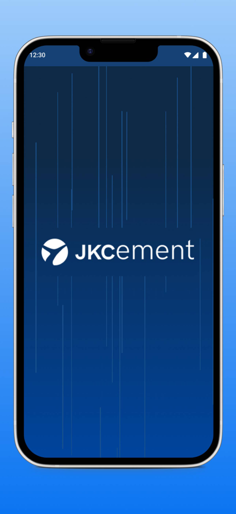 JK Disha - Logotipo de JK Cement en la pantalla de presentación de la aplicación móvil JK Disha