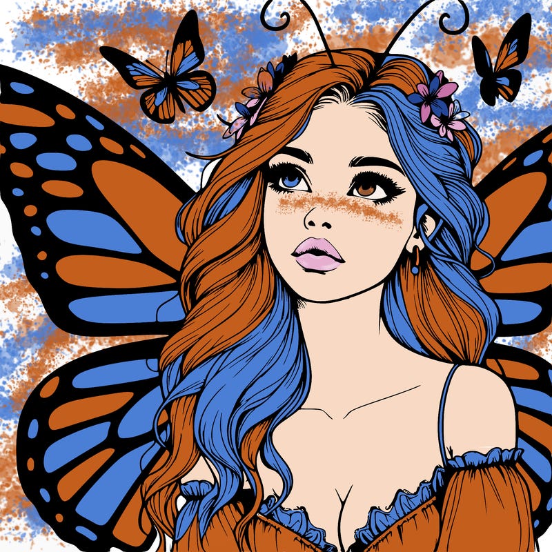 butterfly fairy realistic girl