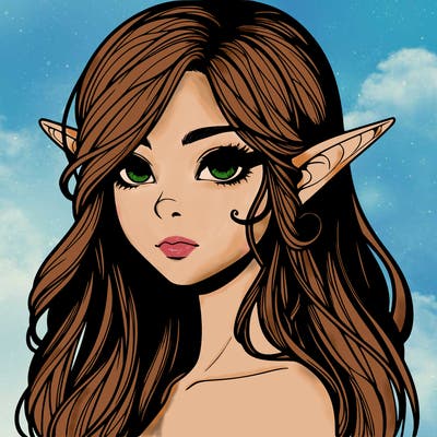 elf girl realistic dark fantasy