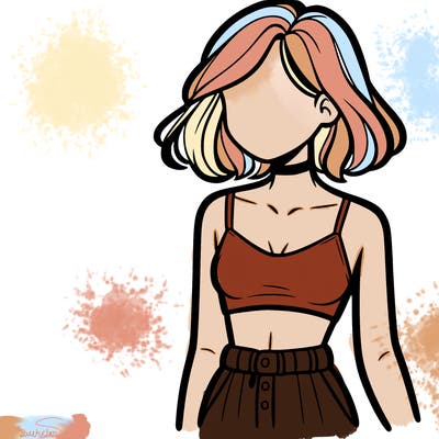 girl with crop top