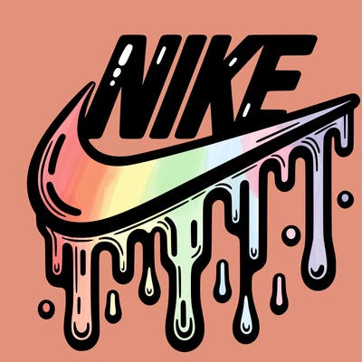 dripping nike logo