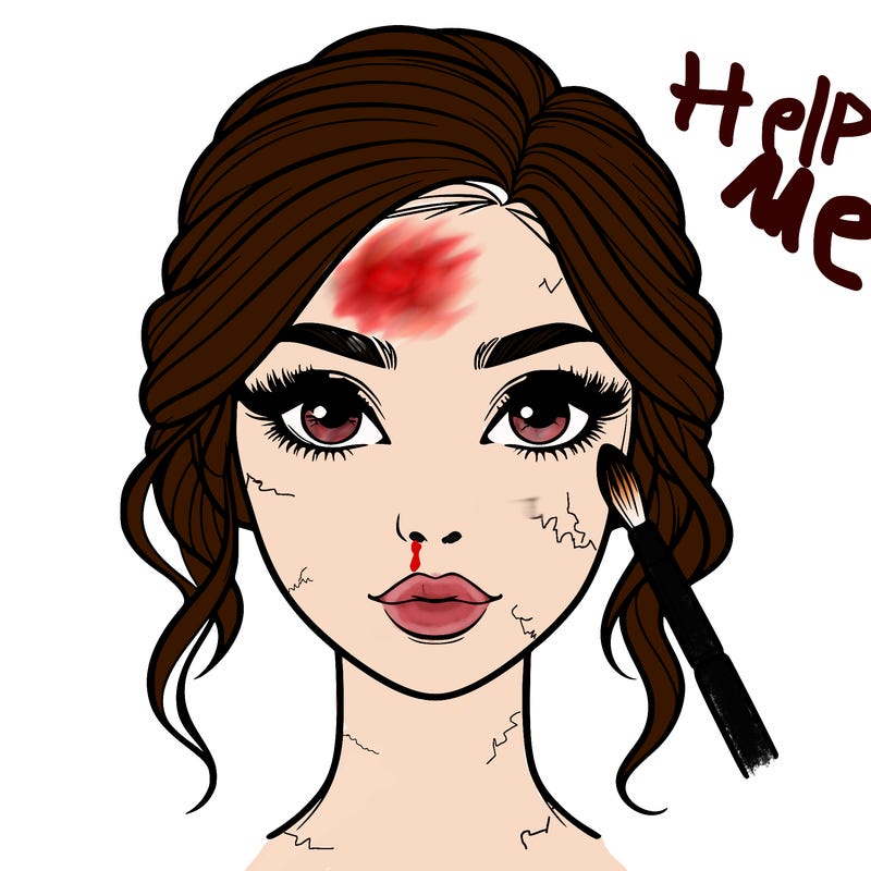 realistic person with makeup