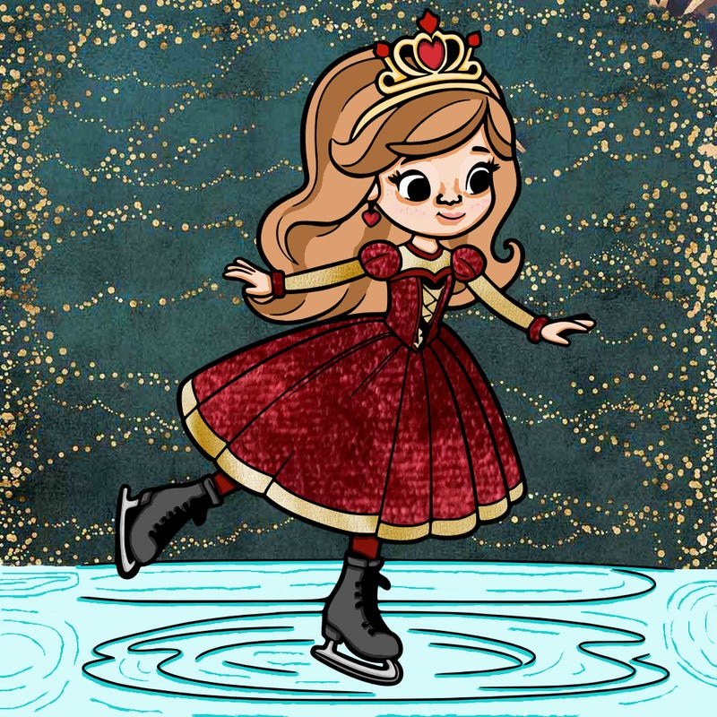 princess skating on ice