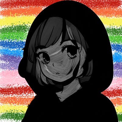 girl with short hair in hoodie