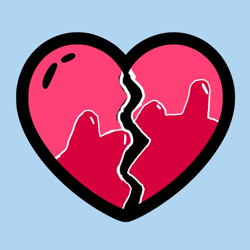 a blank heart