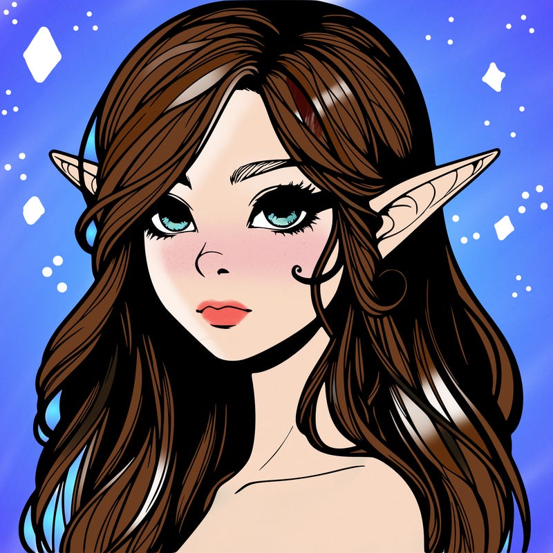 elf girl realistic dark fantasy