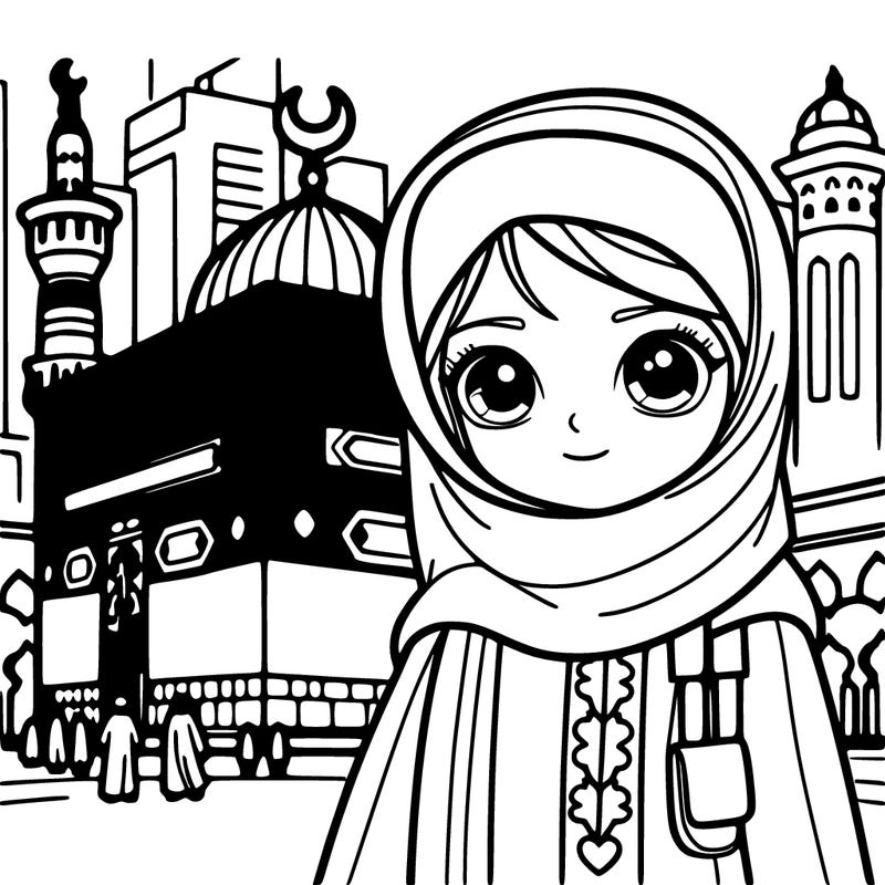 muslim girl in maka madina