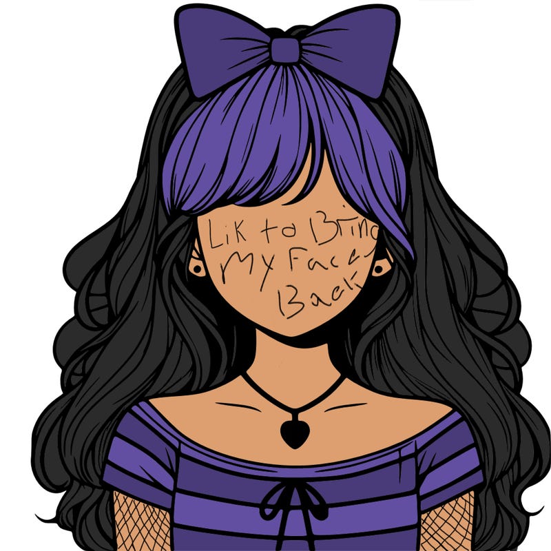 realistic girl no face