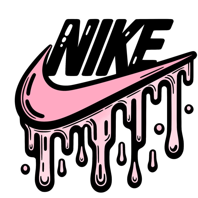 dripping nike logo