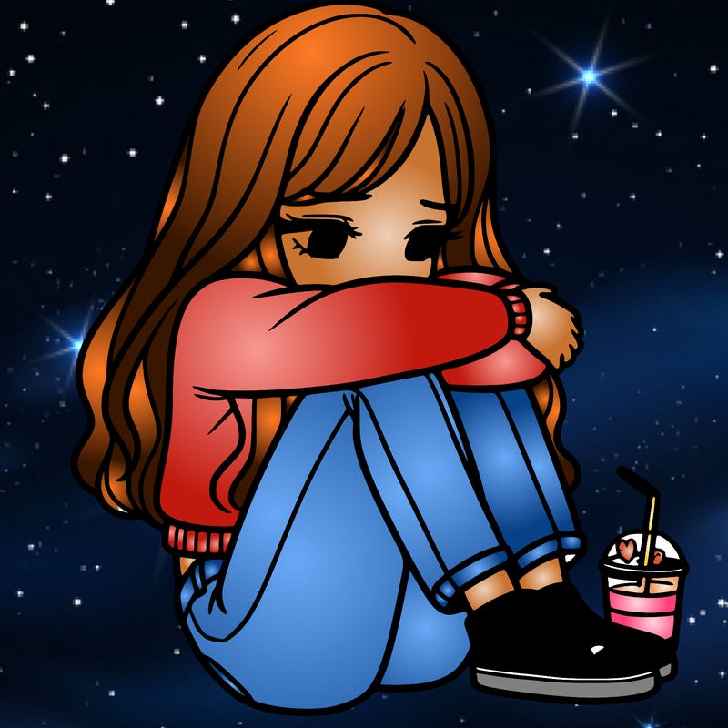 a girl  after a breakup