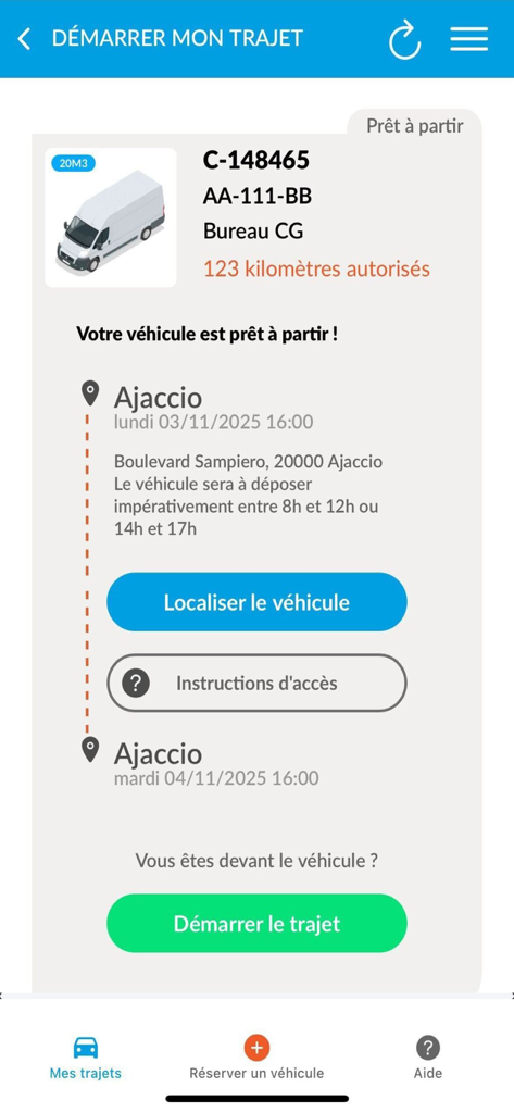 City-Drop - Tela do aplicativo City-Drop para localizar o veículo e iniciar a viagem
