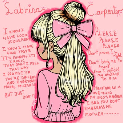 realistic girl  with hip length hair a bun and a big bow on the back of head