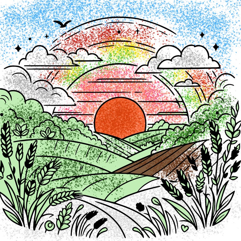 beautiful sunset the sky