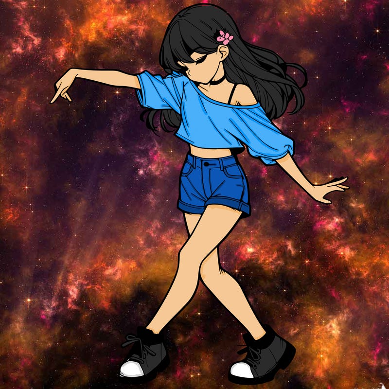 realistic girl danceing