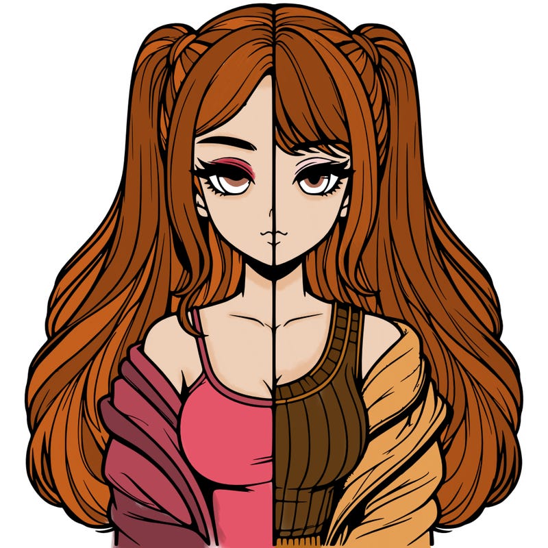 realistic girl split