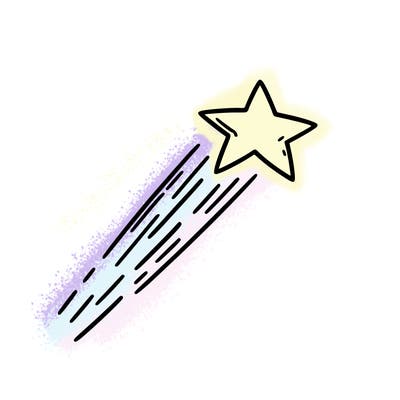 a shooting star in the sky