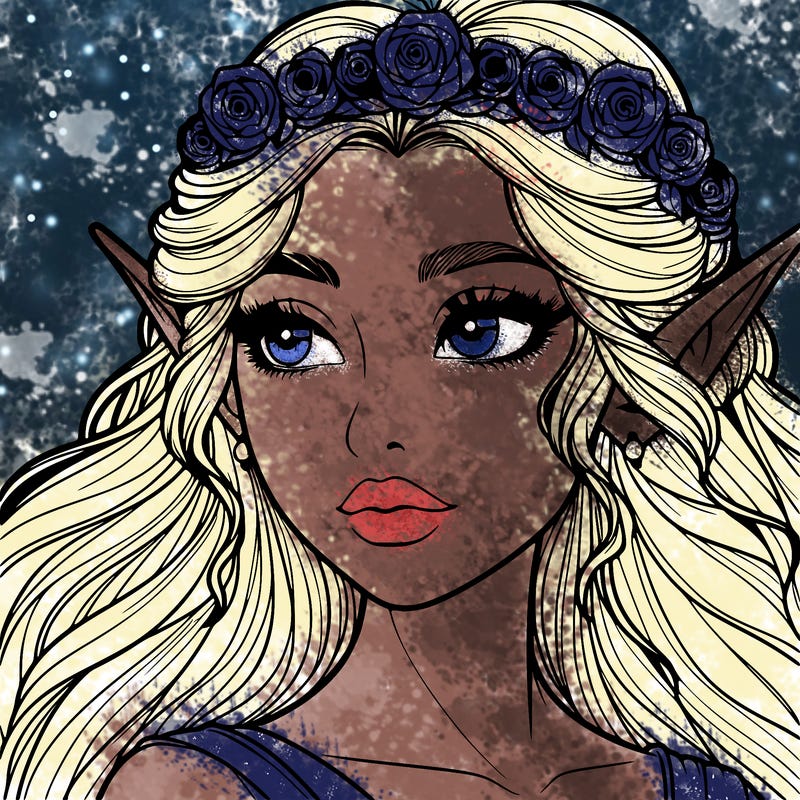 realistic beautiful elf princess