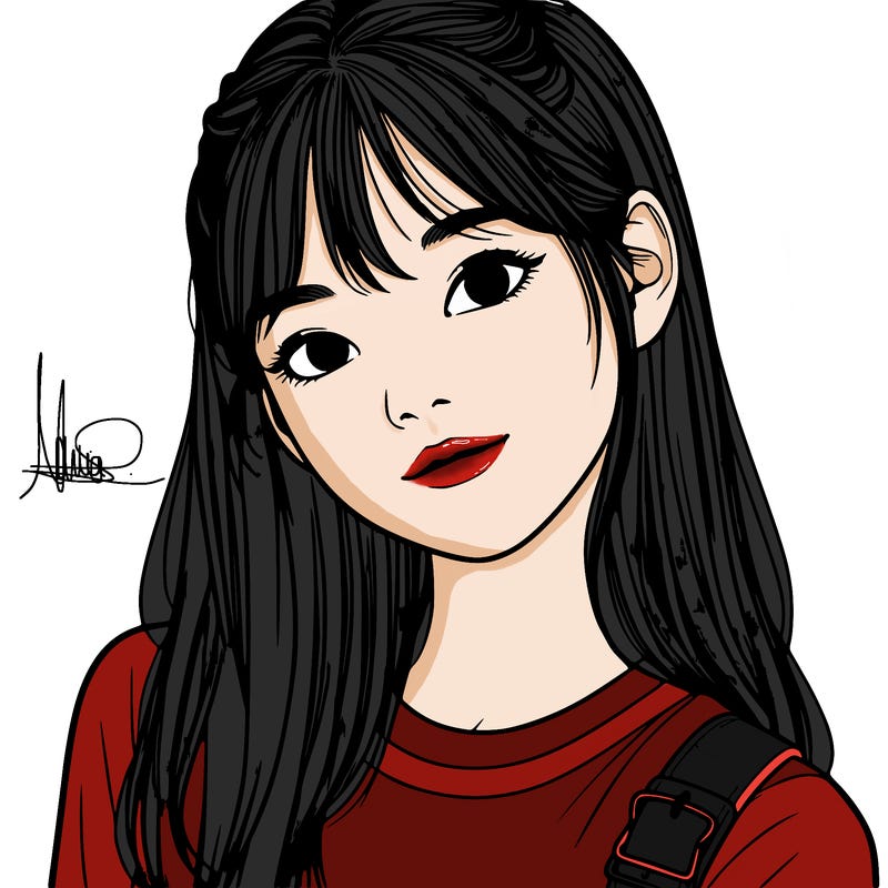 a realistic korean teenage girl