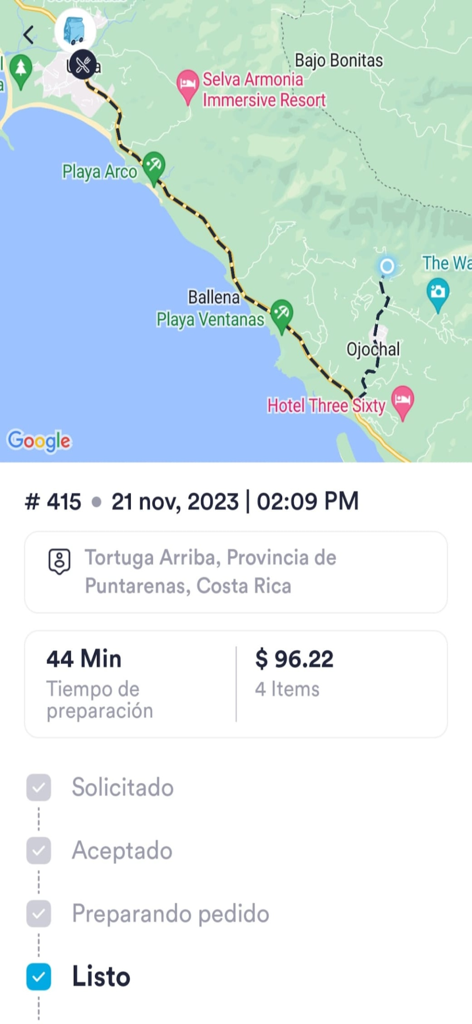 Rapido App - Rapido App delivery status screen showing order tracking map and preparation time