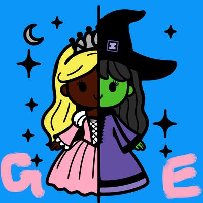 split princess and witch