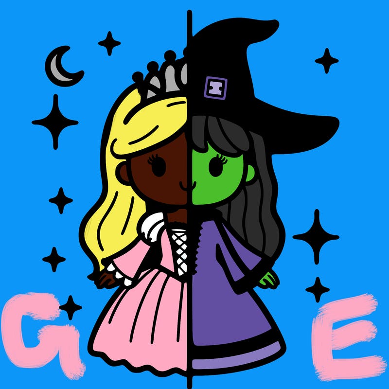 split princess and witch