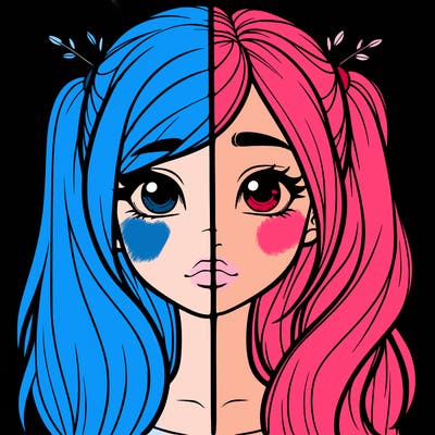 realistic girl split