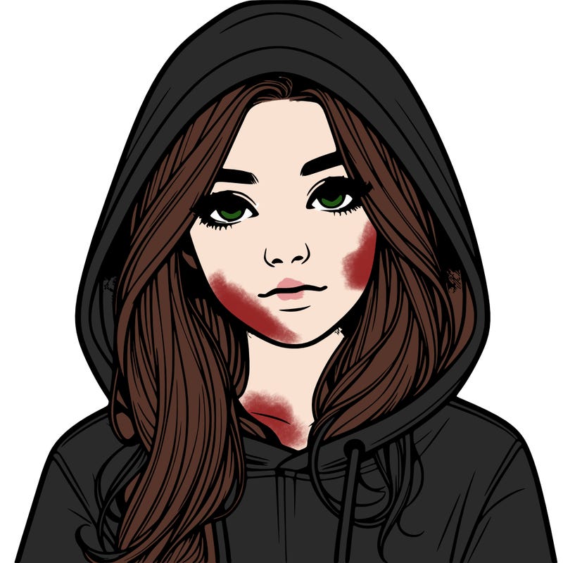 realistic girl with a hoodie