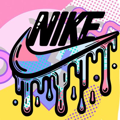dripping nike logo