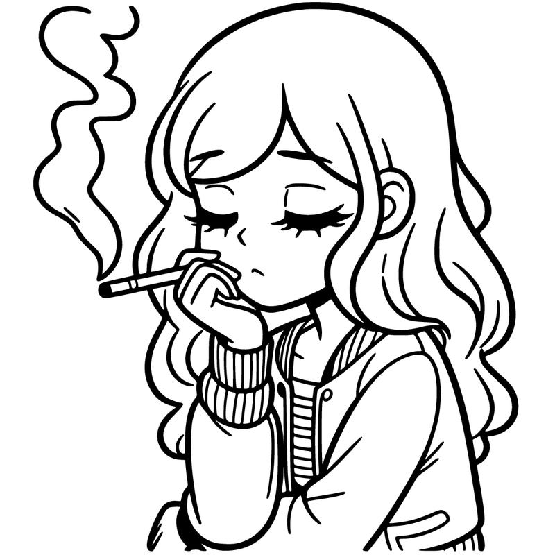 girl smoking