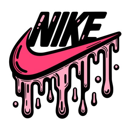 dripping nike logo