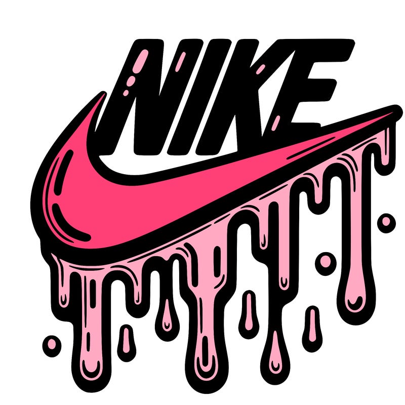 dripping nike logo