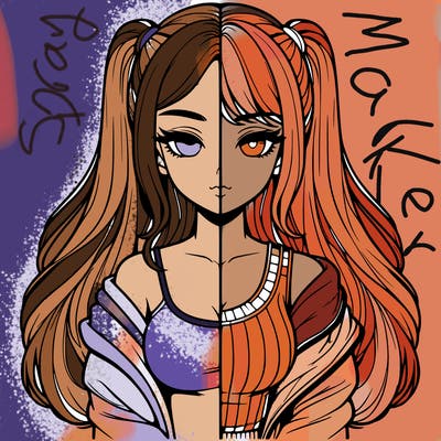 realistic girl split