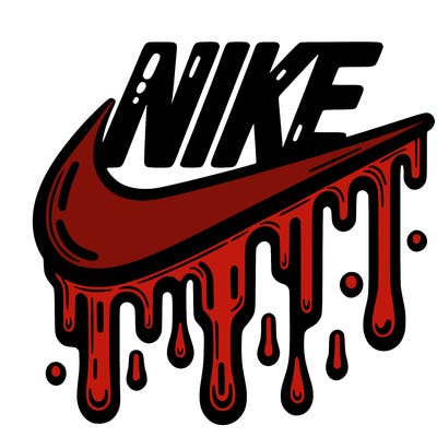 dripping nike logo