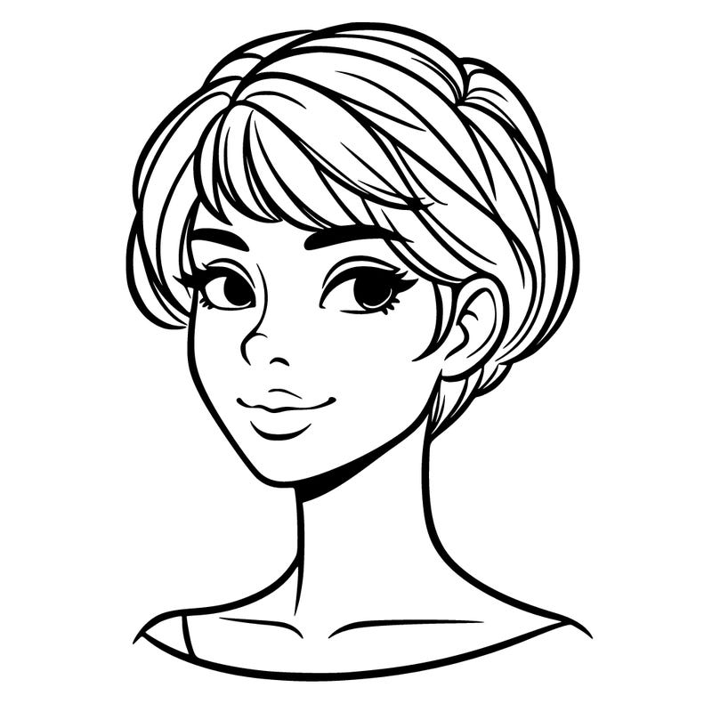 woman with short hair
