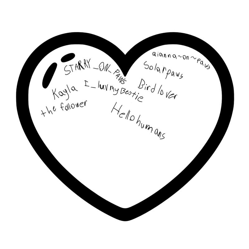 a blank heart
