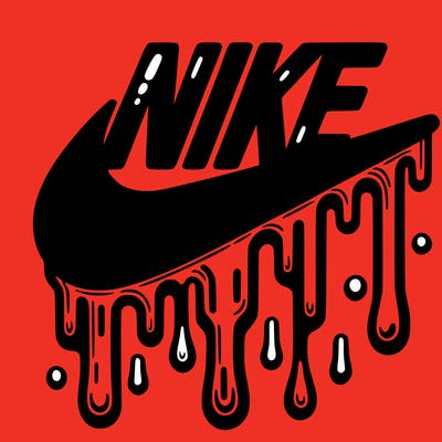 dripping nike logo