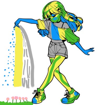 realistic girl danceing